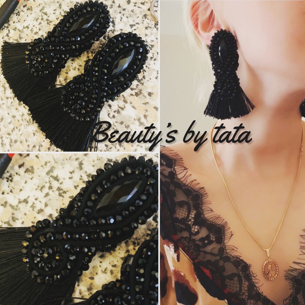 Black handmade new earring